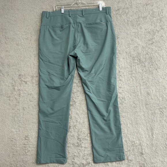 NWOT Greg Norman Men's 36X30 Green Performance Tech Pants Flax Waist - Picture 3 of 7